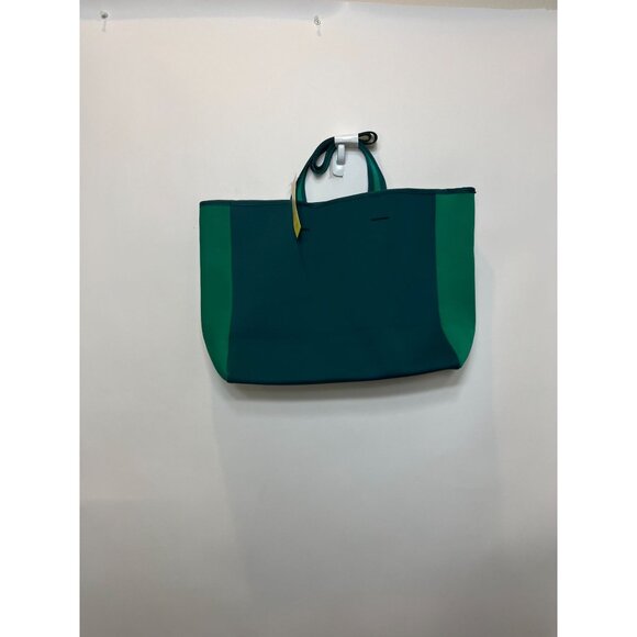 Summersalt Neoprene Beach Tote Blue & Green Striped Straps Lightweight NWT - Picture 10 of 10